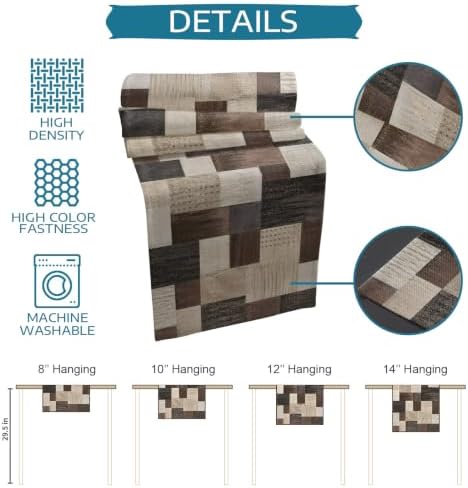 Brown Abstract Art Table Mats Set of 6 With Table Runner 90 Inches