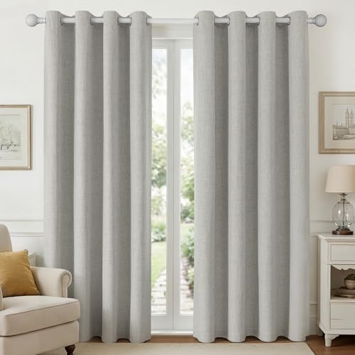 Joydeco Blackout Curtains for Bedroom 2 Panels, 52"W x 108"L, Greyish