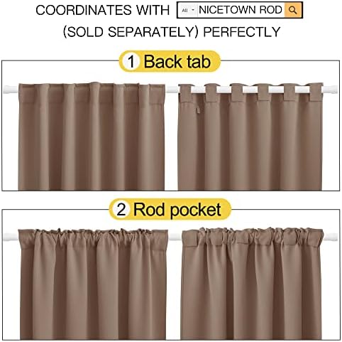 NICETOWN Blackout Curtain Panels Window Draperies - (Cappuccino Color)