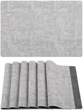Placemats Set of 6 Faux Leather Placemats for Kitchen Table Decor