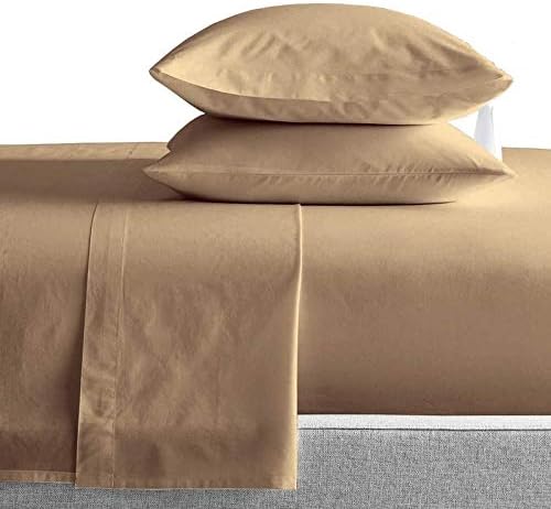 Kamas 4PC Sheet Sets Full Taupe 1000 Thread Count Egyptian Cotton