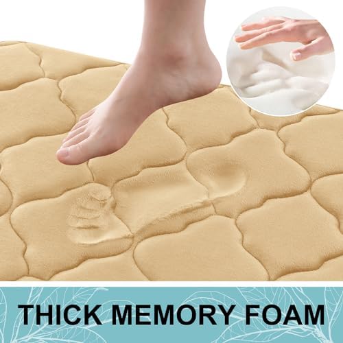 OLANLY Memory Foam Bath Mat Rug 24x16, Ultra Soft and Absorbent