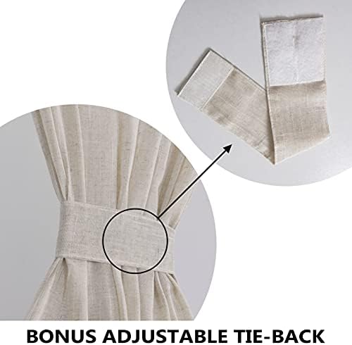 Demetex Semi Sheer Door Panels 72 inch Length Linen French Door