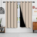 Ivory Blackout Curtains for Bedroom Living Room 2 Panels Solid Cream