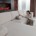 OHSIO Couch Cushion Covers for Sectional Sofa, Stretch Soft Sofa