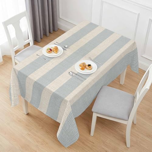 Minimalist Grey Stripes Rectangle Tablecloth 60x120 Inches,Vintage