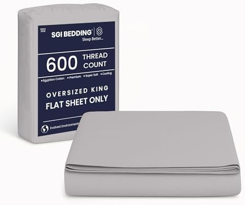 SGI bedding 132" W x 120" L 1Pc Alaskan King Flat Sheet Only - 600