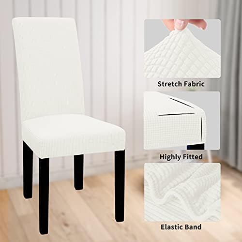 Easy-Going 100% Waterproof Dining Room Chair Covers Set of 6, Large