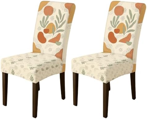 Leaf Chair Covers for Dining Chairs, Modern Minimalistic Shape Dot