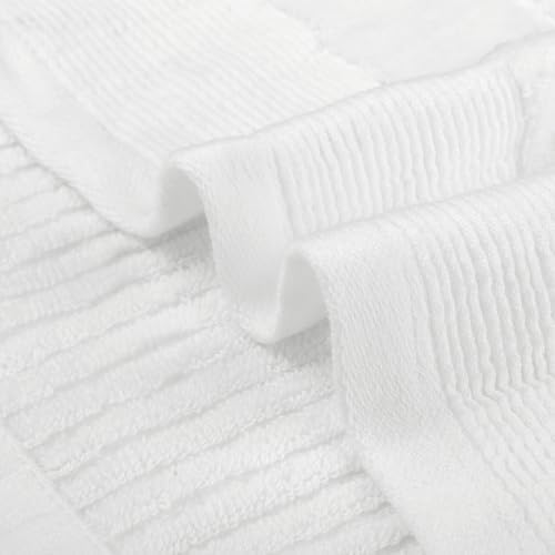 Striped Cotton Washcloths, Comfort 6 Pack Face Towels, Absorbent