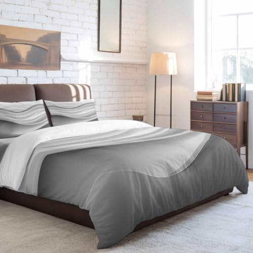 Abstract Queen Duvet Cover Set - 4 Pcs Comforter Cover Bedding Sets