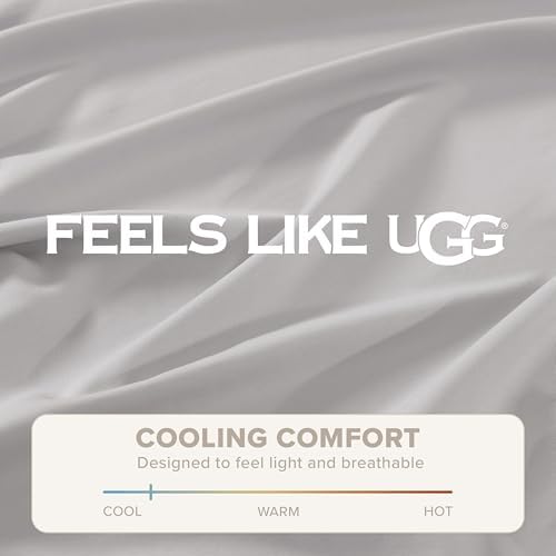 UGG Hedi Full Sheet Set, Luxury Cooling Sheets, 4-Piece, Grey