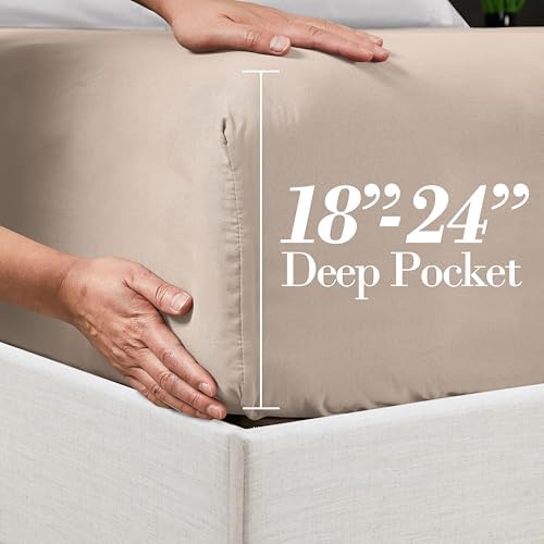 Mocassi Luxury 1800 Premium Hotel Quality Single Fitted Sheet - Ultra