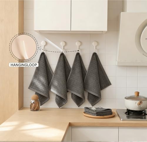 100% Cotton Kitchen Dish Cloths Set (8 Pack) – 13 x 13 Inches Ultra