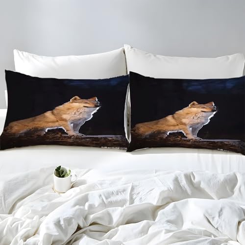 Gray Wolf Duvet Cover Set AnimalBedding 3D Printed - 100% Microfiber