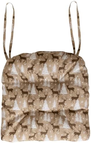 vctops Christmas U-Shaped Chair Cushions with Ties (Pattern I,16"x16")