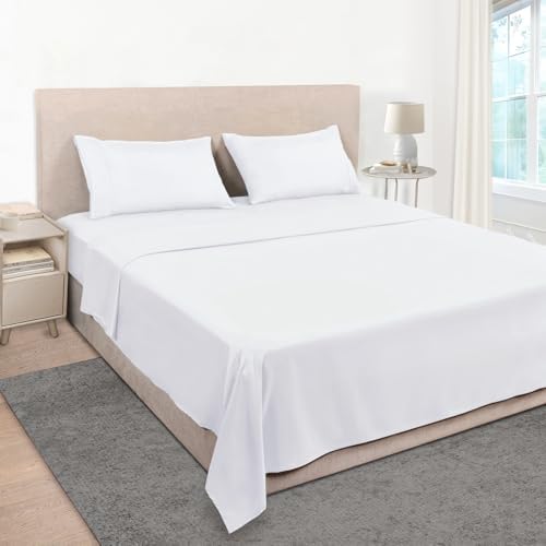 Mejoroom Full Size Sheet Sets - Hotel Luxury 1800 White Sheet