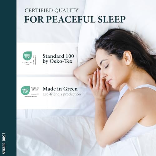 100% Egyptian Cotton Pillow Cases Queen Size Set of 2 - Luxury 1500