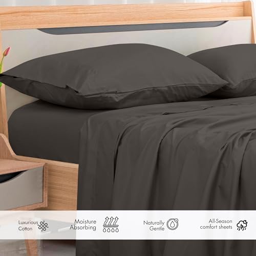Royale Linens 300 Thread Count 100% Cotton King Flat Sheet - Super