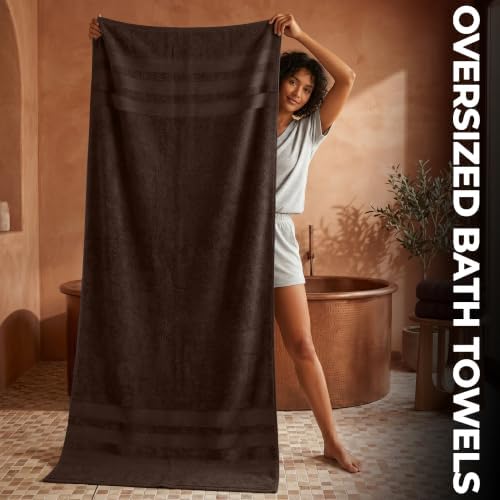 RIVERSIDE Pack of 2 Extra Large Bath Sheets 35 x 70 Inches, 100% Ring