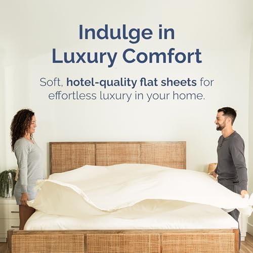 Queen Flat Sheet - Single Top Flat Sheet Only - Soft & Cooling - Off