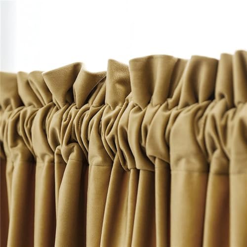 Blackout Velvet Curtains for Bedroom Window,Luxury Thermal Insulated