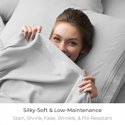 Mellanni California King Size Flat Sheet - Iconic Collection Bedding
