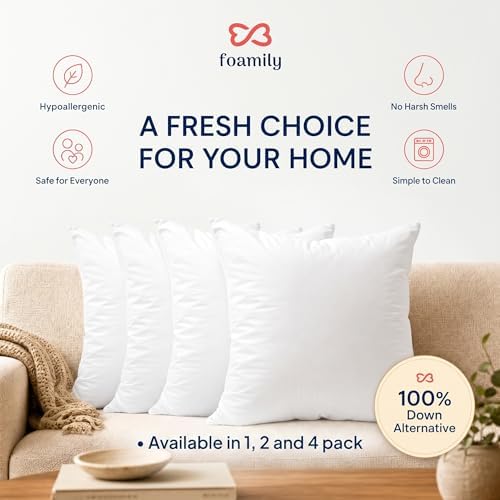 Foamily Couch Pillows Inserts 12x20 (Set of 2) Premium Decorative