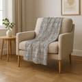 Addison Rugs ASB906 Taupe 50" x 70" Oversized Sherpa Throw Blanket