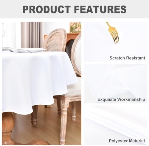 eeivs Oval Tablecloth White Table Cloth 60x102 Inch Dining Table Cover