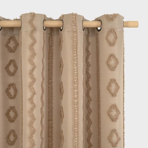 BGment Floral Pattern Jacquard Curtains for Living Room, 2 Panels