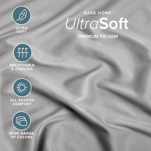 Bare Home 5-Pack Fitted Bottom Ultra-Soft Sheets King - Premium 1800