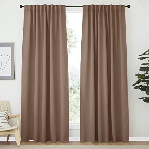 NICETOWN Blackout Curtain Panels Window Draperies - (Cappuccino Color)