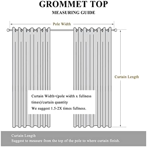 Fcosie Beige White Linen Drapes 120 Inches Long Privacy Room Divider