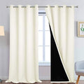 Yakamok Cream 100% Blackout Curtains 108 Inches Long for Bedroom 52"