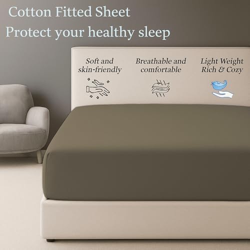 Luxury 100% Egyptian Cotton Fitted Sheet Queen Size 500 TC Hotel