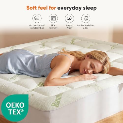 Ultra Soft Queen Size Mattress Topper - Viscose Made from Bamboo