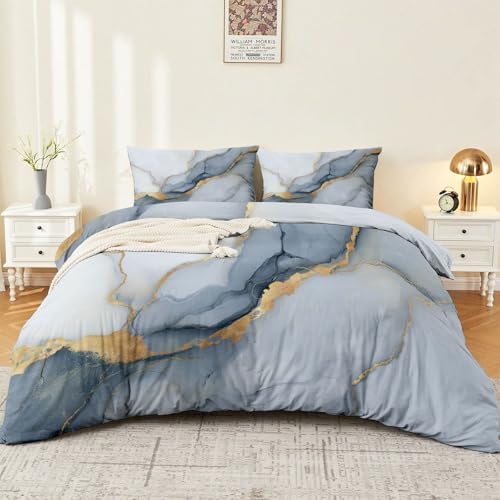 Soft Duvet Cover Queen Size 90" x 90" - Abstract Agate Texture