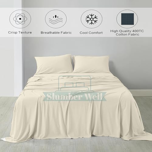 SlumberWell 5 Piece Split King Sheet Set for Adjustable Bed, 100%