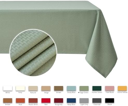 maxmill Weaved Texture Tablecloth Water Resistance Antiwrinkle