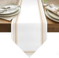 Table Runners 13x108 Inches Long, Beige Stripes Lines Table Runner