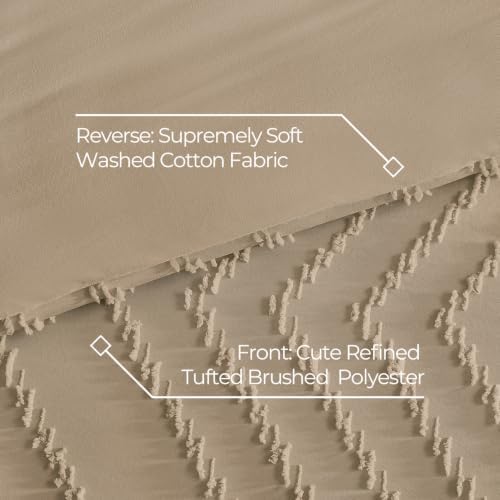 Litanika Taupe California King Comforter with Sheets, 7 Pieces Boho