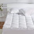 SLEEP ZONE Queen Cotton Mattress Topper, Ultra Fluffy Soft Mattress