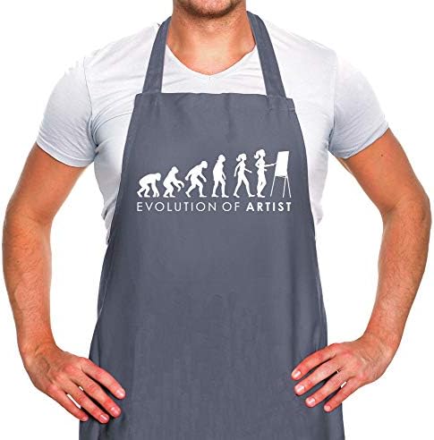 Dressdown Evolution of Woman Artist - Unisex Adult Kitchen/BBQ Apron
