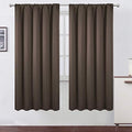 LEMOMO Chocolate Brown Blackout Curtains/52 x 72 Inch/Set of 2 Panels