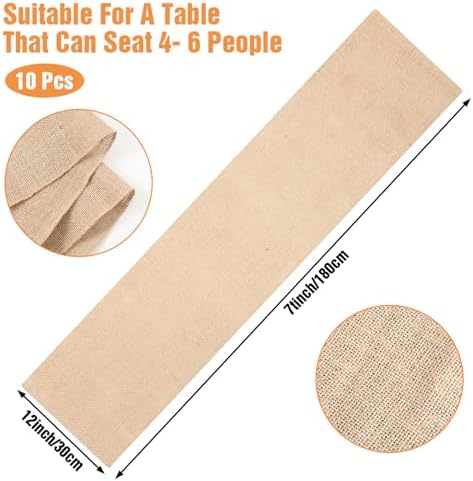 10 Pack Burlap Table Runners Rustic Jute Table Runner Placemats Bulk