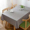 Linen Solid Color Square Tablecloth for Kitchen Dining Table, Beige