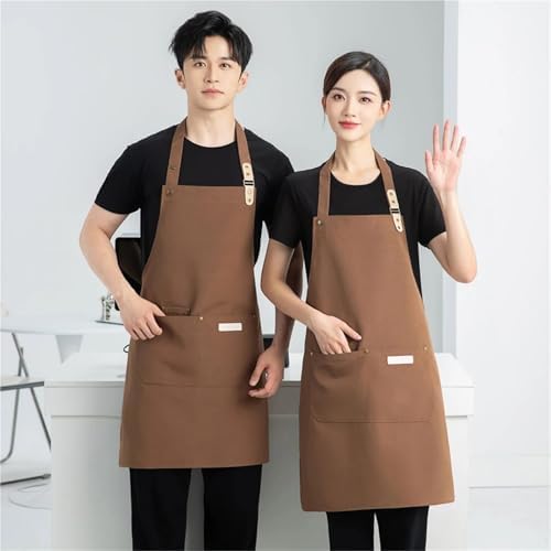 3Pcs Waterproof Kitchen Apron Canvas Bakery Coffee Shop Personalized