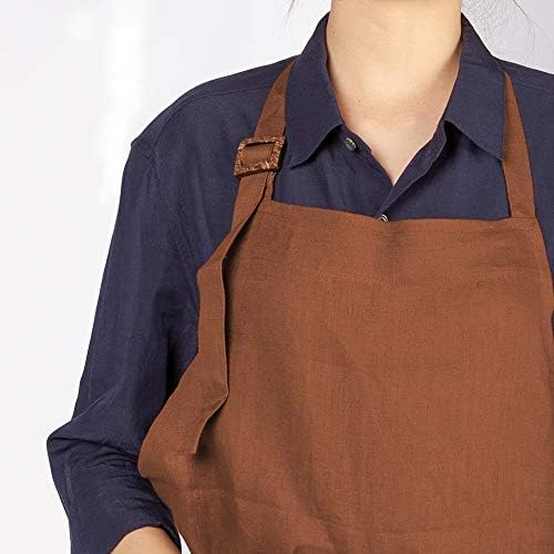 ATLINIA 100% Linen Apron for Women Men Apron for Kitchen Cooking