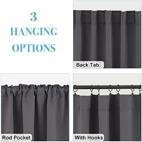 RYB HOME Blackout Curtains for Living Room Bedroom Nursery Office